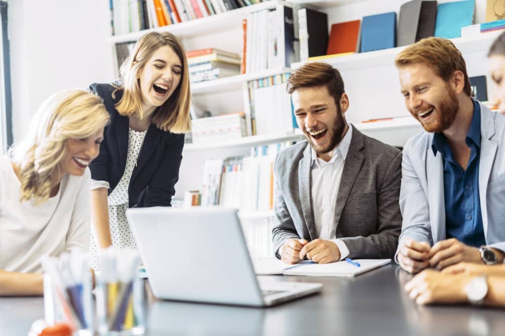Employees using Yammer